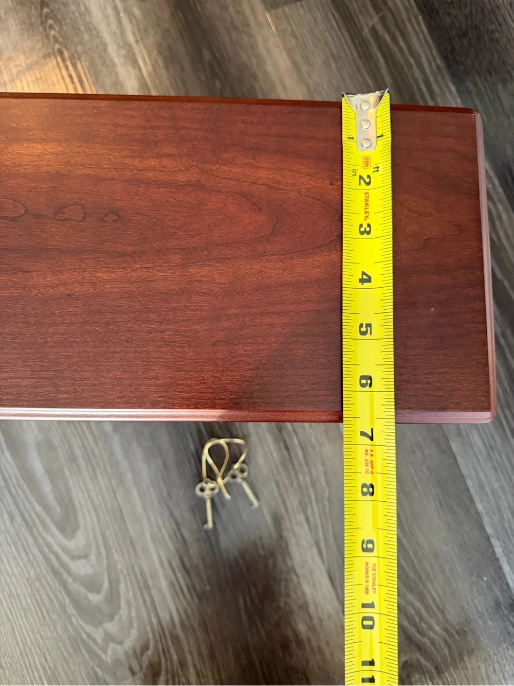 Global Views Inc Wood Jewelry Box Chest Lockable 3 Drawer w/ 2 Keys Brown